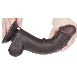 LoveToy SlidingSkin Gode avec Bourses Sliding Skin 15 x 4.5cm Noir